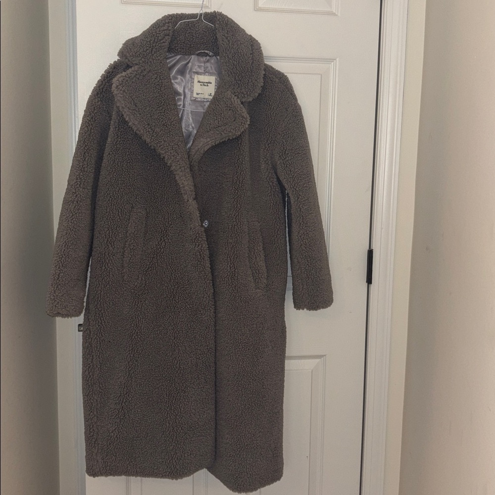 Abercrombie & Fitch Gray Sherpa Jacket